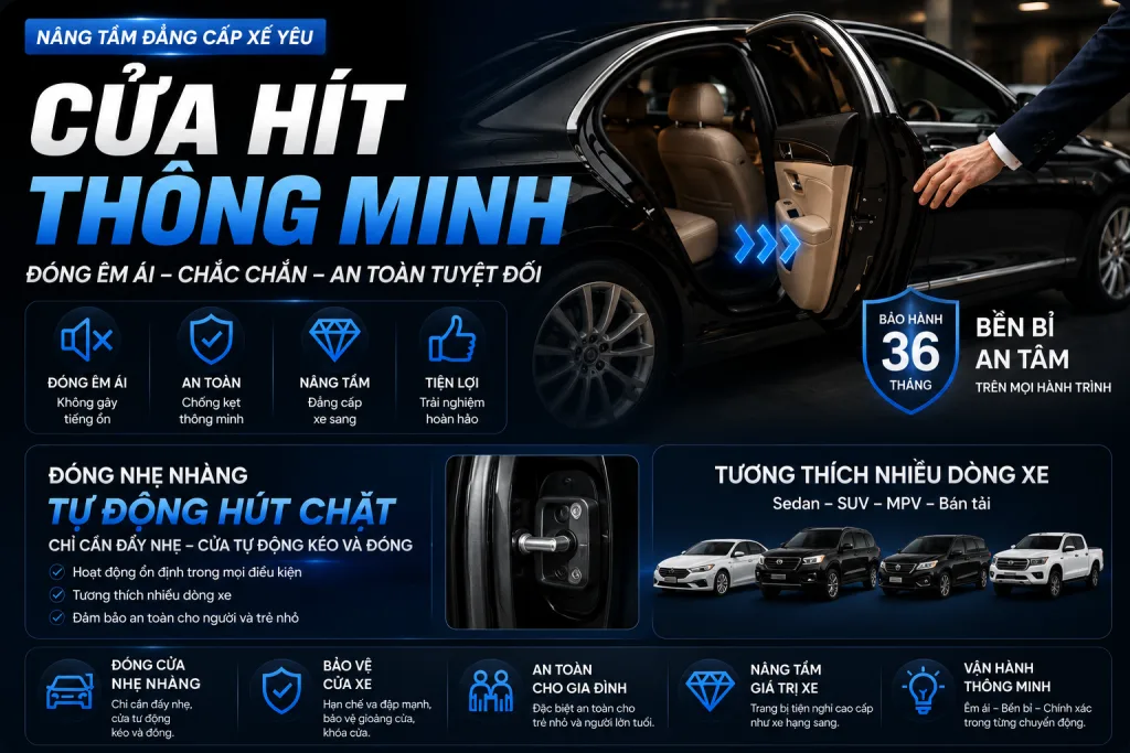 Cửa hít cho mọi dòng xe
